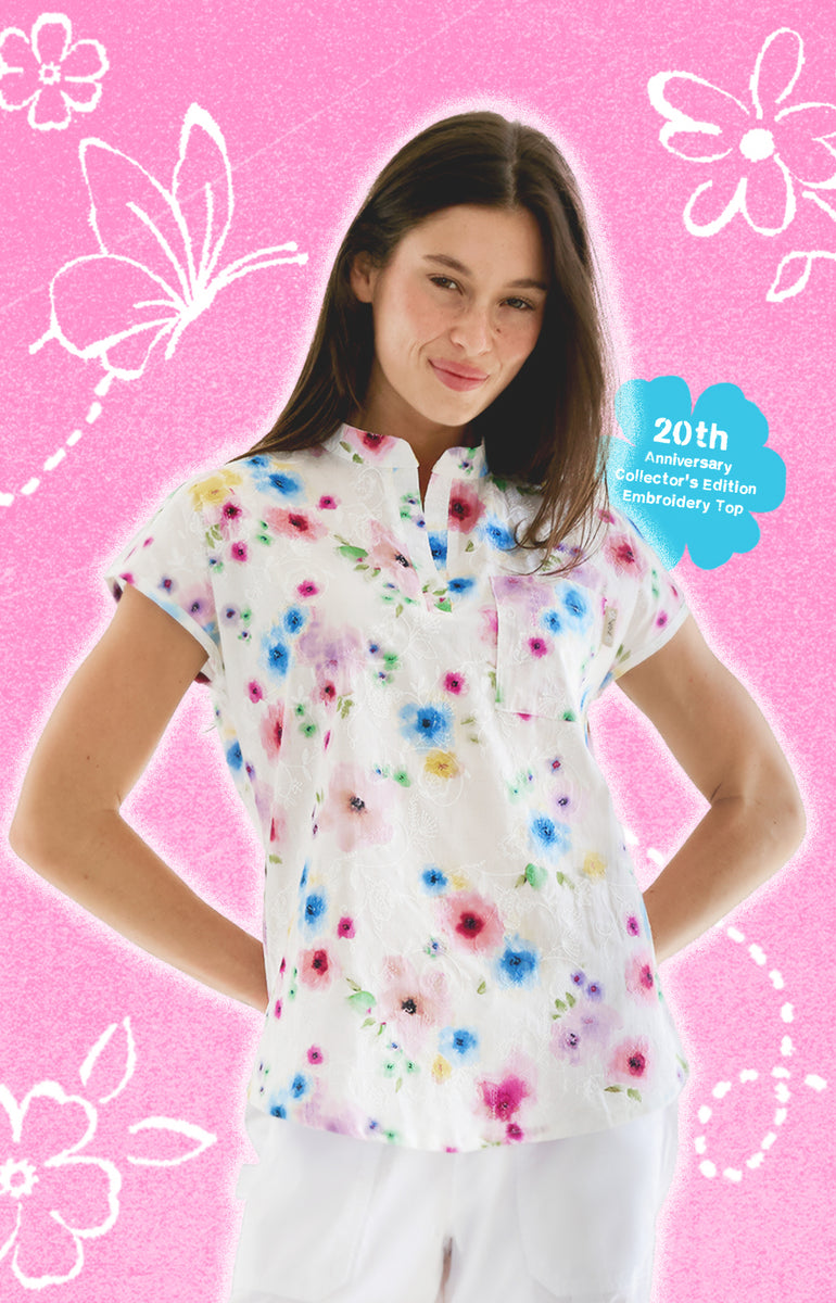 トップス bibiy QUINN EMBROIDERY TOP Embroidery Top | Classics | Big Blooms – koihappiness