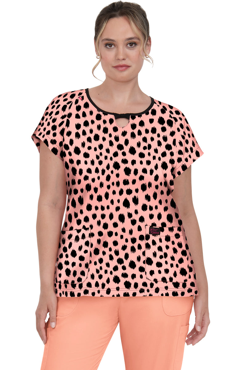 Sunflower Women's 2-Pocket Print Scrub Top – koihappiness