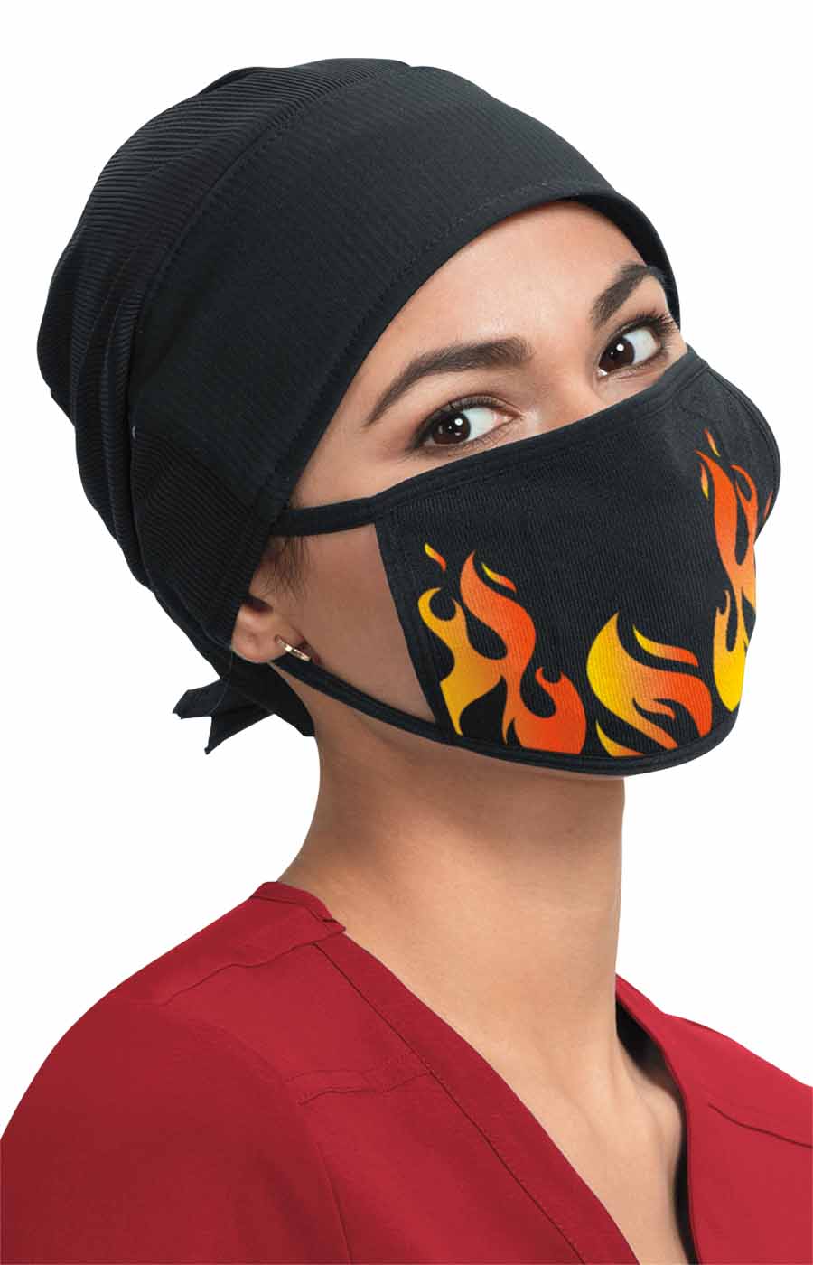 Knit Fashion Mask Flames