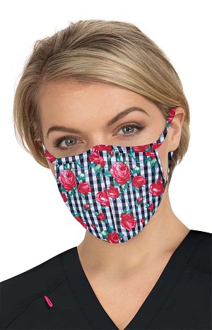 Reversible Fashion Mask 2-pc Cherry Bomb & Gingham Rose