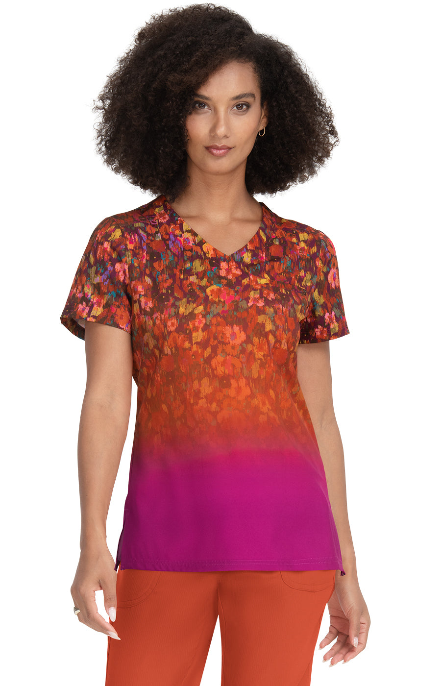 Meena Placement Top Ombre Floral