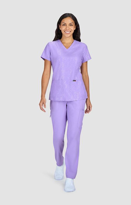 Velora Top Iridescent French Lavender