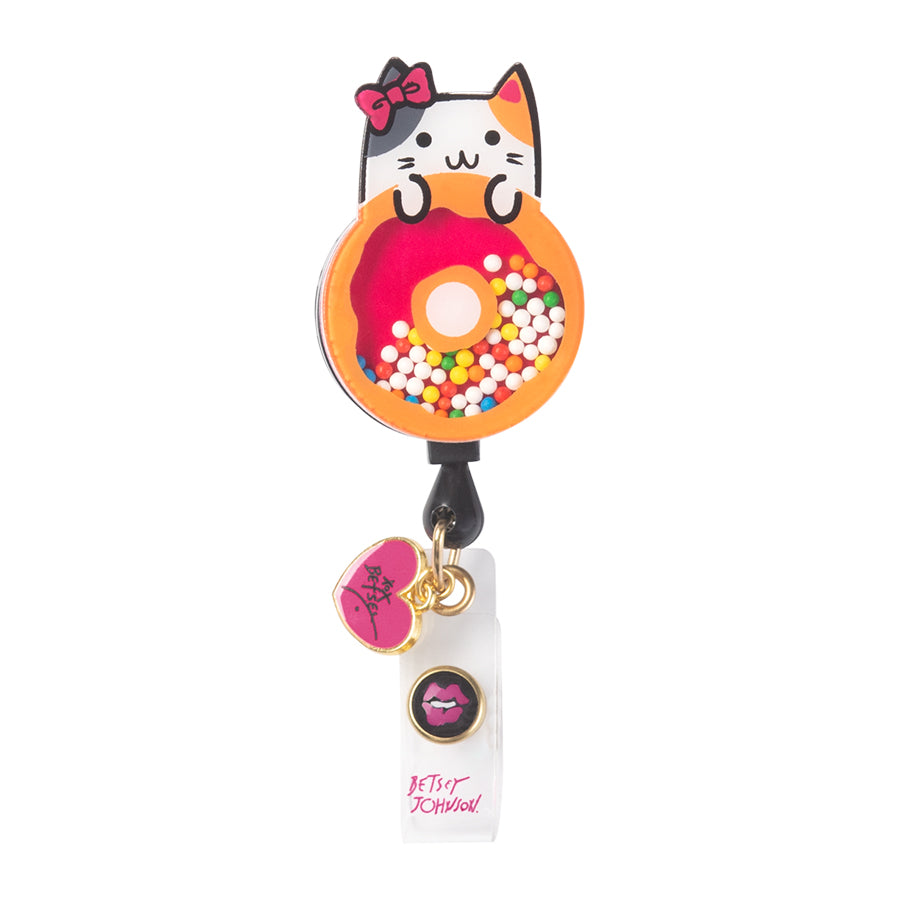 Betsey Retractable Badges Donut Kitty