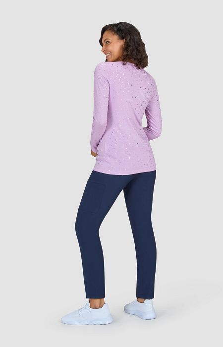 Tessa Tee Lavender Iridescent Diamond Pattern