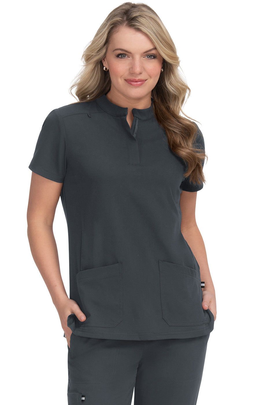 koi Next Gen Driven Women's 4-Pocket Mandarin Collar Scrub Top