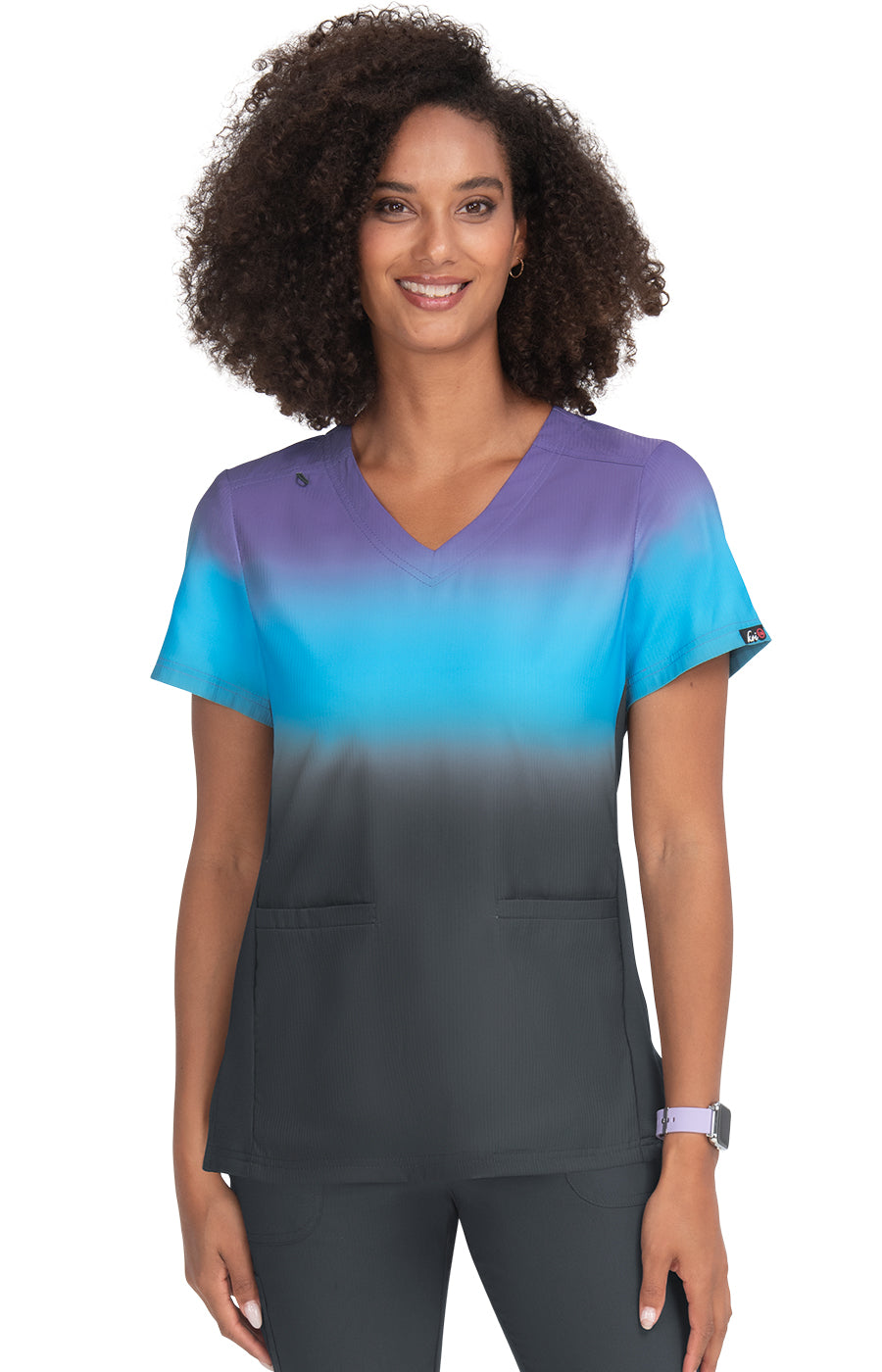 Reclaim Placement Top Wisteria/Electric Blue/Charcoal Ombre