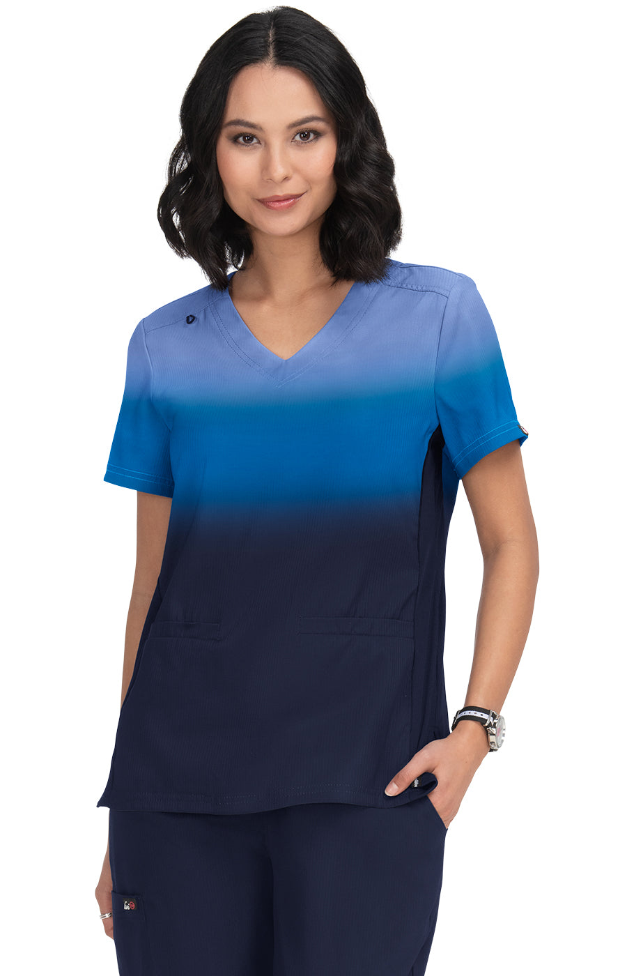 Reclaim Placement Top True Ceil/Navy Ombre