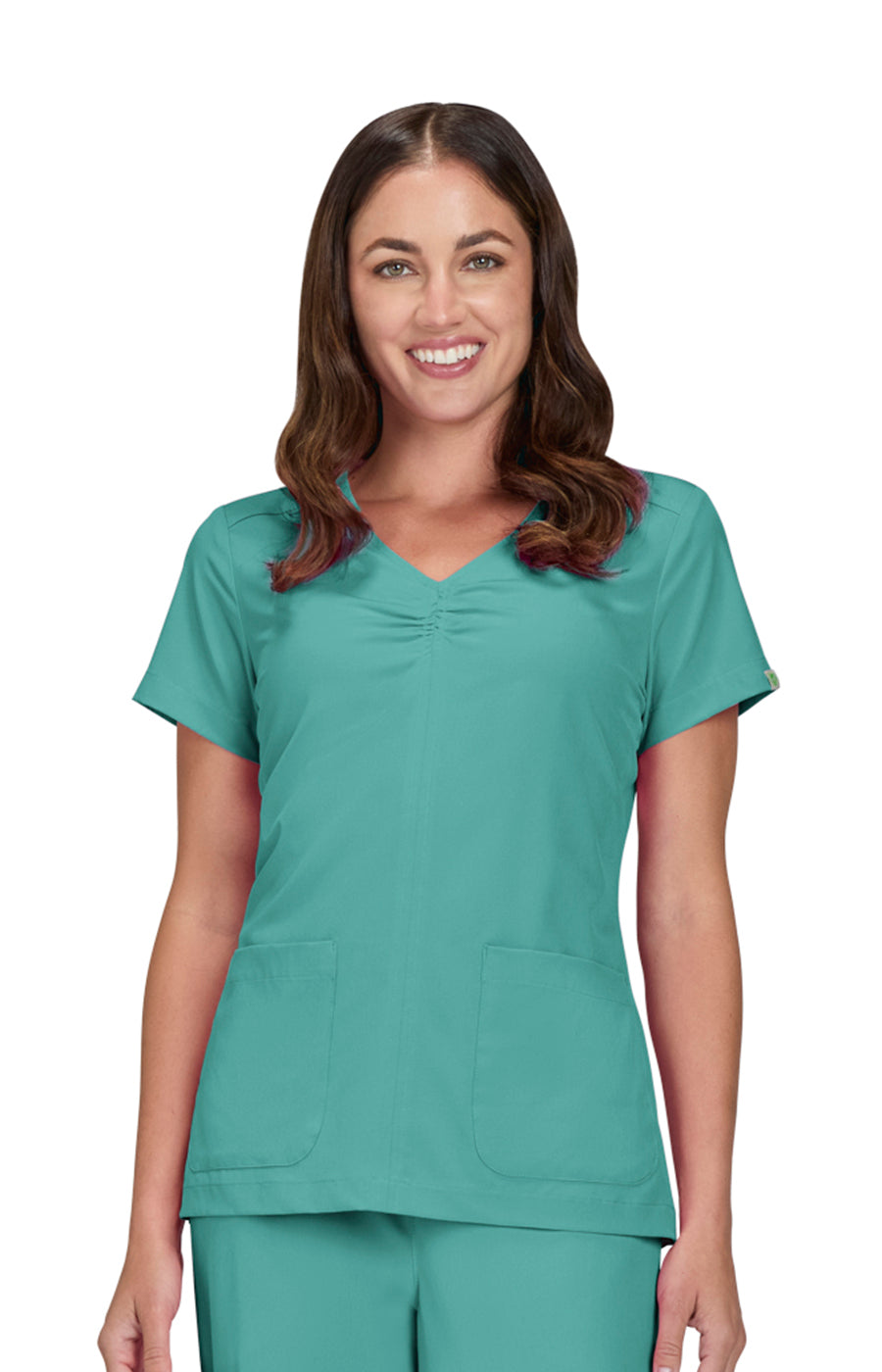Enik Women's 2-Pocket Eco-Friendly Scrub Top – koihappiness