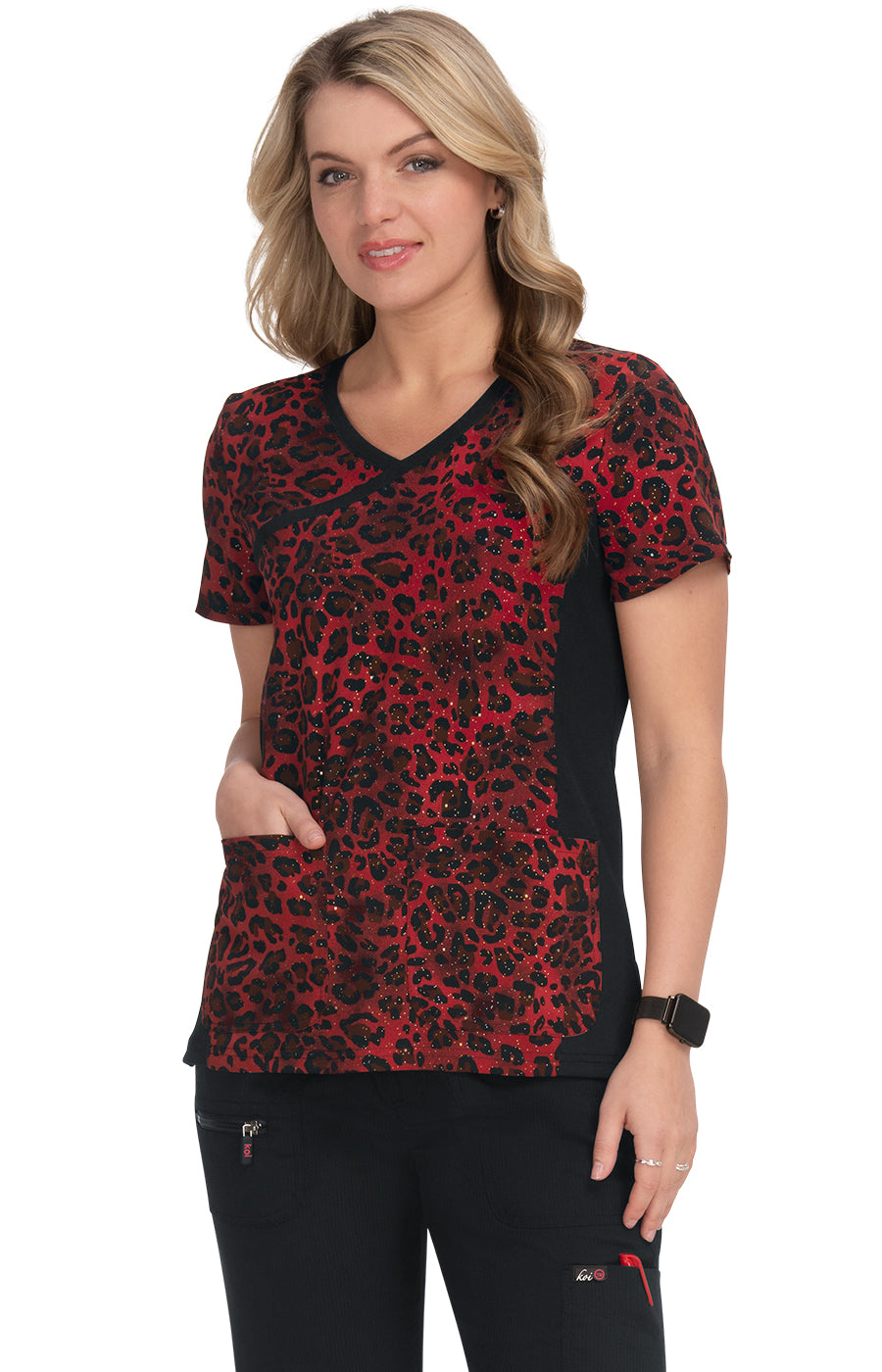 Raquel Top Holiday Cheetah Foil