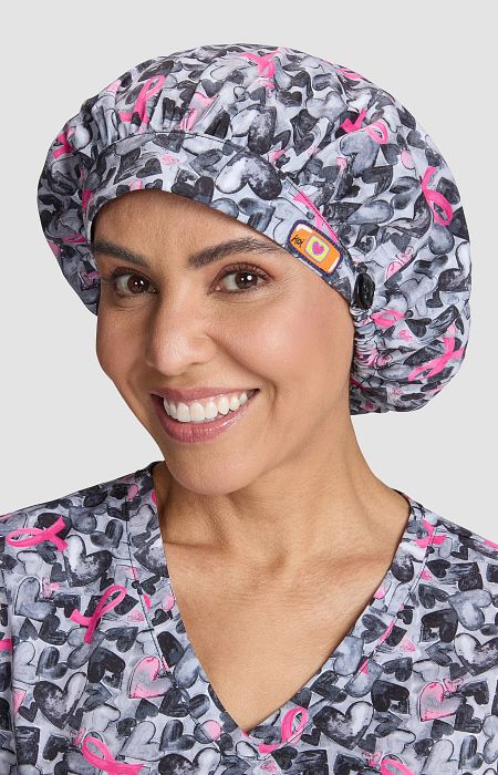 Bouffant Scrub Cap Ink Hearts