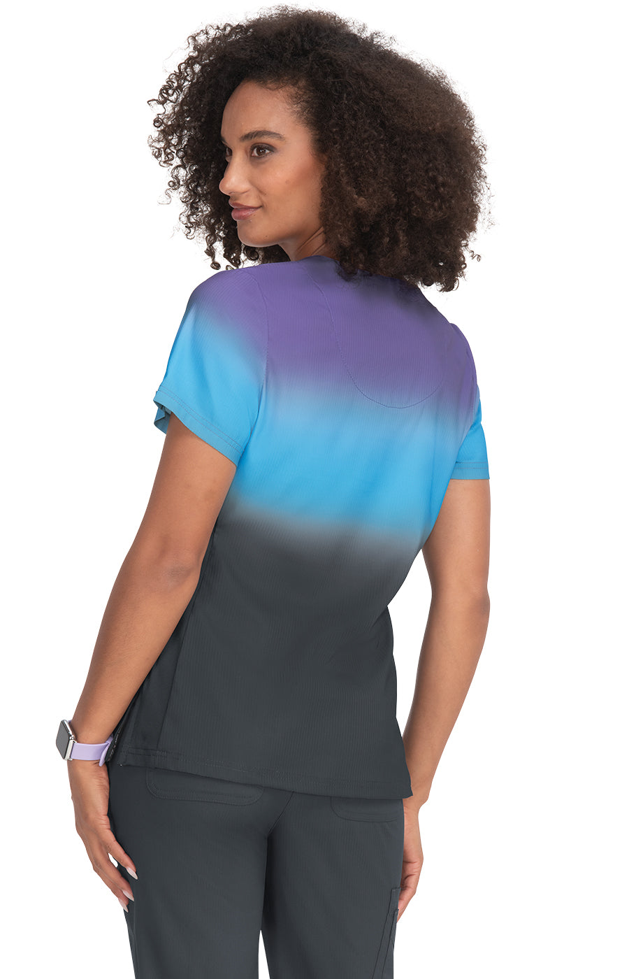 Reclaim Placement Top Wisteria/Electric Blue/Charcoal Ombre