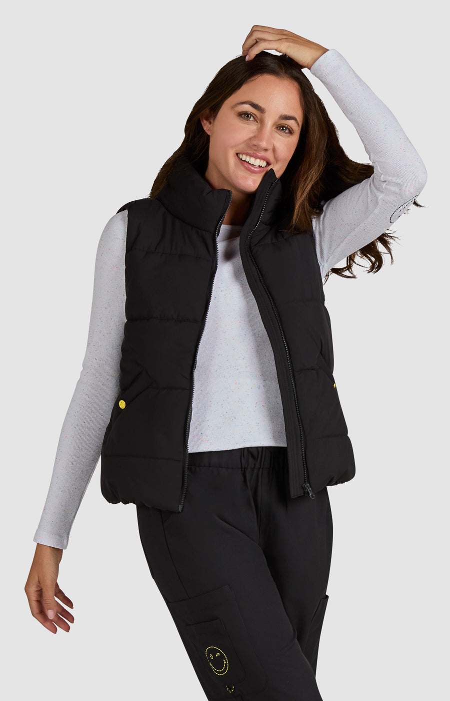 Amused Fleece Vest Black – koihappiness