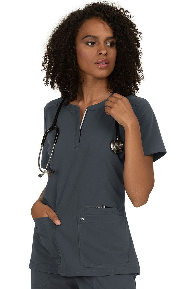koi Next Gen Back in Action Women s 3 Pocket Scrub Top koihappiness