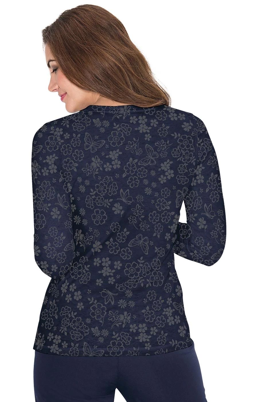 stretch-presley-top-flower-burnout-navy