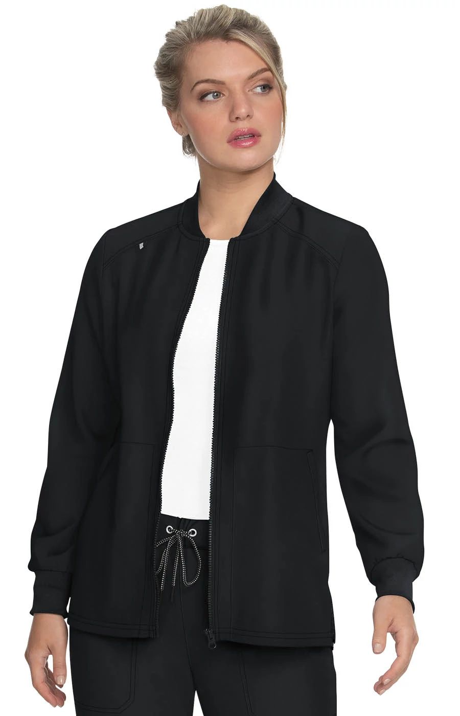 T/W GABARDINE COLLARLESS 5-BUTTON LONG JACKET – THE SHOP