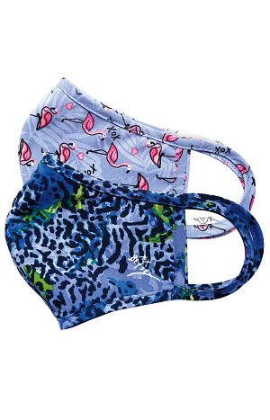 Reversible Fashion Mask 2-pc Jungle Floral & Tropical Flamingo