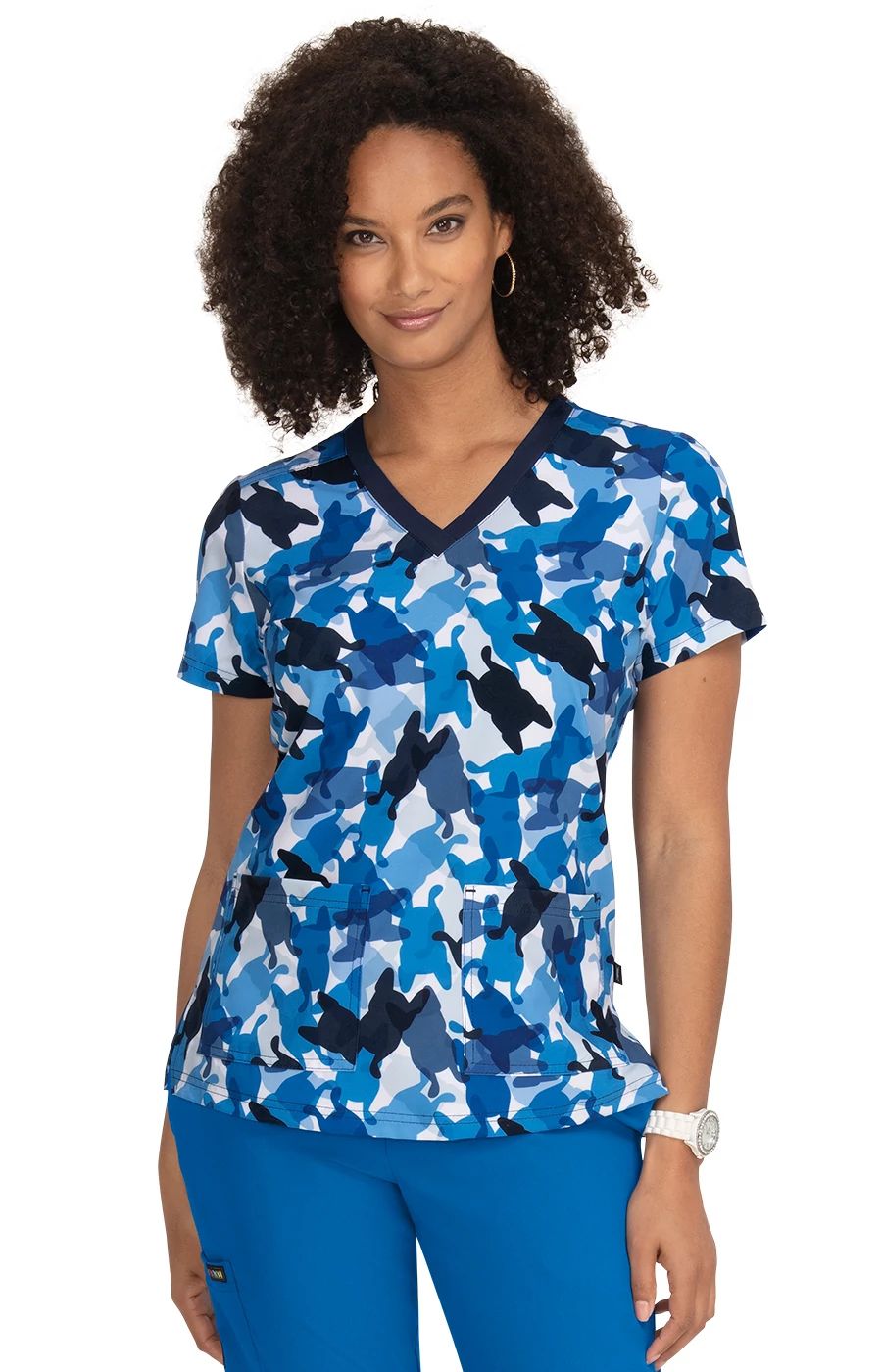 Lulu Top Camo Frenchie Navy